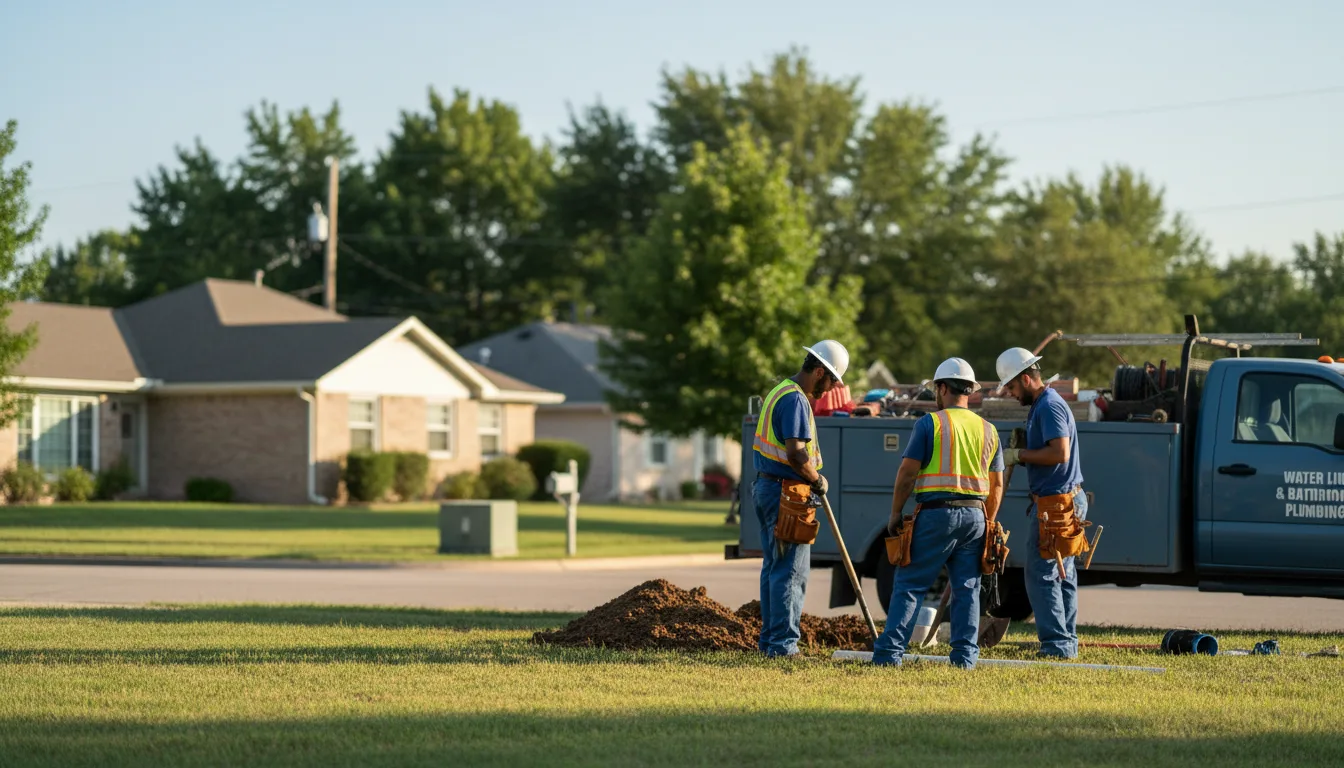 Residential water line and bathroom plumbing service in La Grange, MO